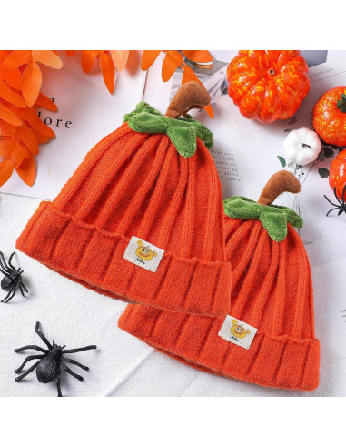 Gorro de Punto Calabaza Invierno Bebé Niños 0-4 Años