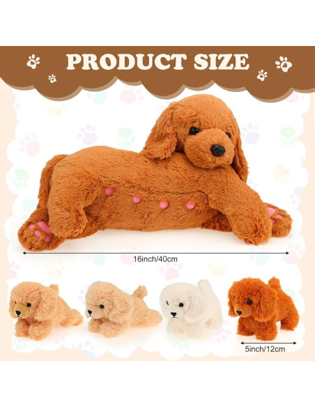 Conjunto de Peluches Golden Retriever HyDren 5 Piezas 40 cm