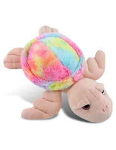 DolliBu Tortuga Marina Rosa Arcoíris 28 cm - Peluche Suave