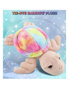 DolliBu Tortuga Marina Rosa Arcoíris 28 cm - Peluche Suave 2