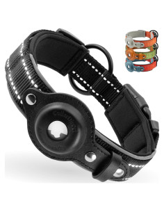 Collar para Perro Airtag CollarDirect Nylon Neopreno 30-37 cm Negro