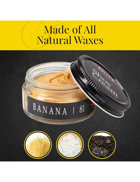 Pulimento de Zapatos Kelly 1.5 oz - Crema Profesional para Cuero Plátano