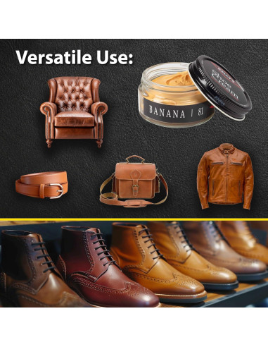 Pulimento de Zapatos Kelly 1.5 oz - Crema Profesional para Cuero Plátano