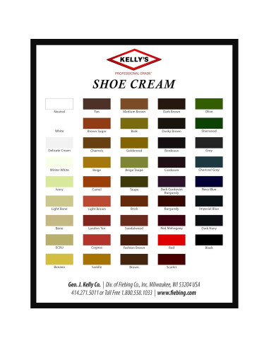 Pulimento de Zapatos Kelly 1.5 oz - Crema Profesional para Cuero Plátano