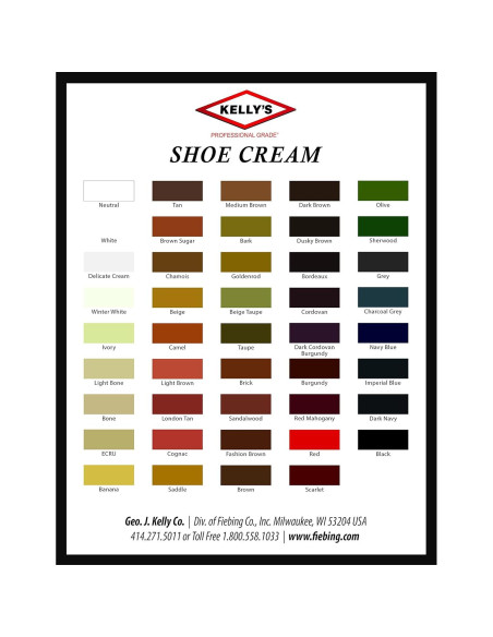 Pulimento de Zapatos Kelly 1.5 oz - Crema Profesional para Cuero Plátano