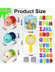 Set de Juguetes de Baño YYMHMF - Letras y Números de Espuma 2