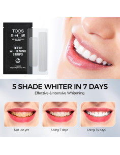 Tiras Blanqueadoras para Dientes Sensibles Toos Show 7 Días 2