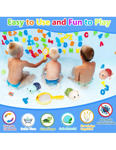 Set de Juguetes de Baño YYMHMF - Letras y Números de Espuma