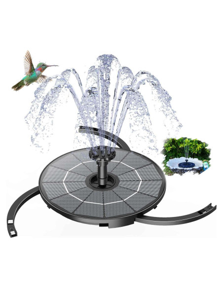 Bomba de Fuente Solar AISITIN 2.8W con Batería 1000mAh