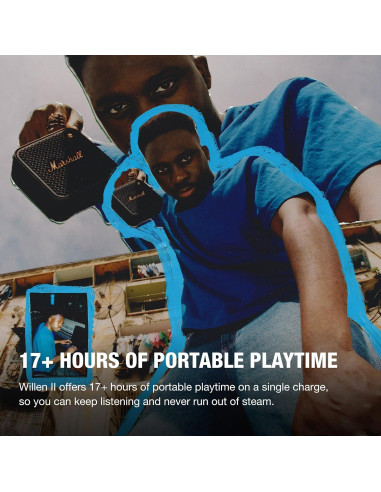 Altavoz Portátil Bluetooth Marshall Willen II - Impermeable