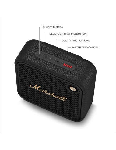 Altavoz Portátil Bluetooth Marshall Willen II - Impermeable