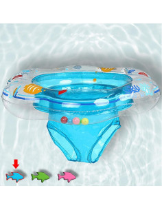 Flotador de piscina AMENON para bebés 6-12 meses con asiento 2