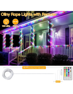 Luces de Cuerda Ollny 10M 100 LED Multicolores Impermeables 2