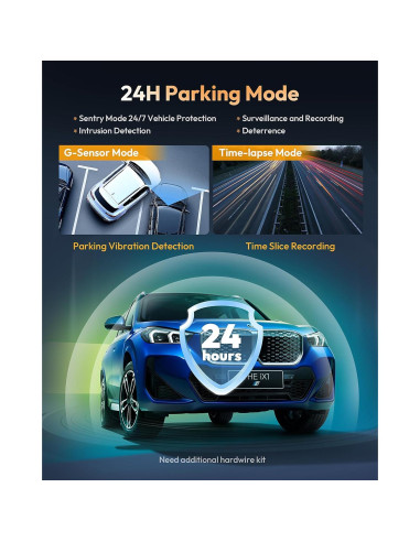 Cámara Dash VNV S-V200 4K Frontal + 2.5K Trasera, 64GB