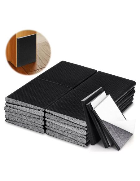 24 Selladores de Esquinas para Puertas AUGHOA - Negro