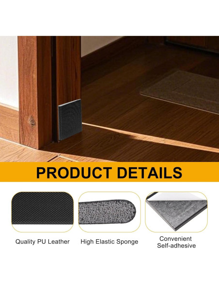 24 Selladores de Esquinas para Puertas AUGHOA - Negro