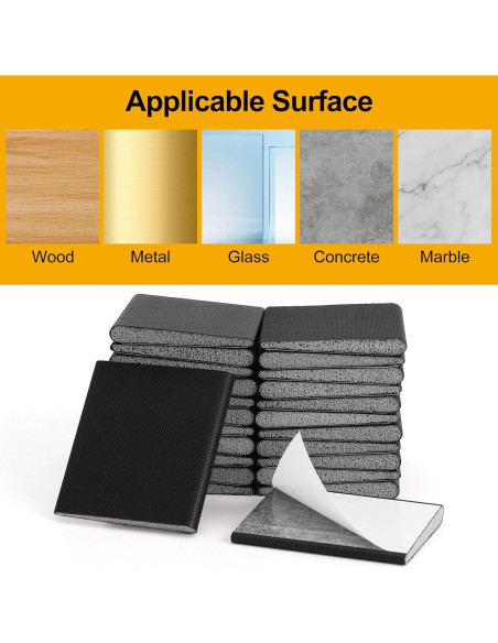 24 Selladores de Esquinas para Puertas AUGHOA - Negro