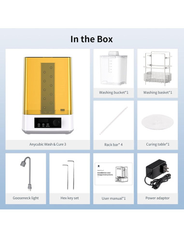 Estación de Lavado y Curado 3.0 ANYCUBIC para Impresora 3D