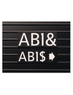 Personajes Magnéticos Quartet Helvetica 1" 128 Letras Blancas