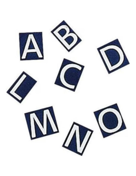 Personajes Magnéticos Quartet Helvetica 1" 128 Letras Blancas