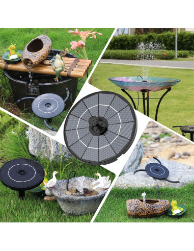 Bomba de Fuente Solar AISITIN 2.8W con Batería 1000mAh