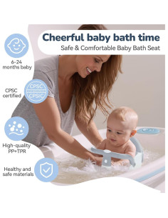 Asiento de Baño Antideslizante TOSGN para Bebés 6-24 Meses 2