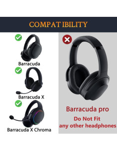 Almohadillas de Gel Enfriamiento SOULWIT para Auriculares Razer Barracuda - Tormenta Roja 2