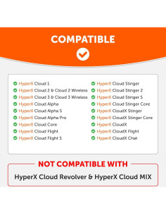 Almohadillas de Gel Enfriamiento WC Freeze V2 para HyperX Cloud 2