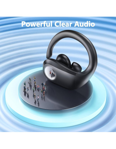 Auriculares Inalámbricos AUKEPT SP33 IPX7 48Hrs Negro