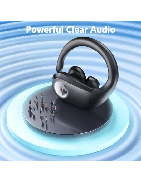 Auriculares Inalámbricos AUKEPT SP33 IPX7 48Hrs Negro