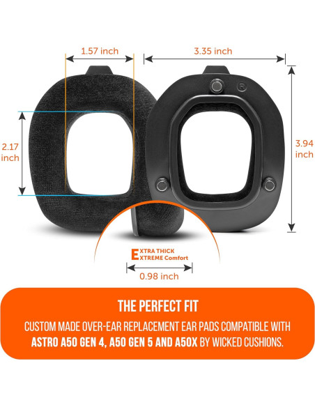 Almohadillas WC StealthZ A50 para Astro A50 Gen 4/5/A50X - Comodidad y Sonido Mejorado