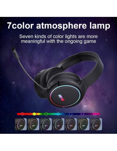 Auriculares Inalámbricos SLuB X-Pro 7.1 con Micrófono HD - Negro