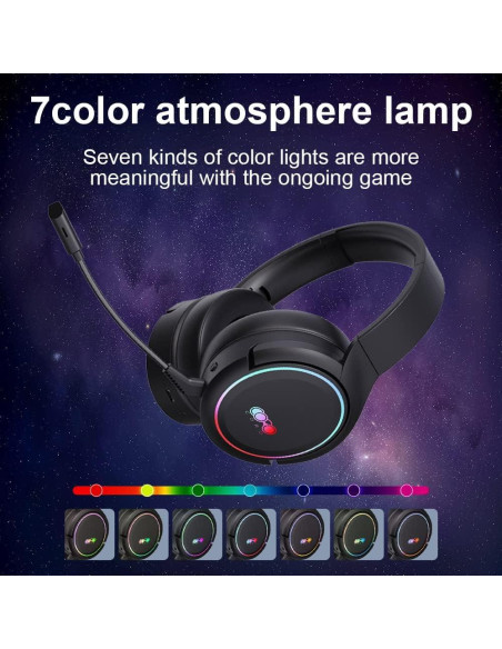 Auriculares Inalámbricos SLuB X-Pro 7.1 con Micrófono HD - Negro