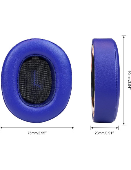 Almohadillas de Reemplazo SINOWO para JBL E55BT - Espuma Memoria Azul