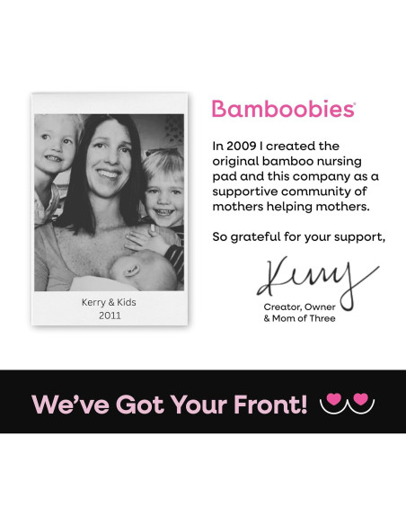 Almohadillas de Lactancia Nocturnas Bamboobies Terciopelo 4 Pzas