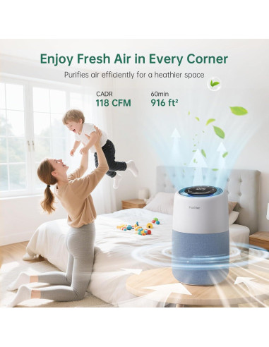 Purificador de Aire Provirtec AP-01 HEPA 5 Etapas 85 m