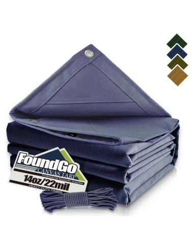 Lona Resistente al Agua FoundGo 2x2.1m Azul con Ojetes