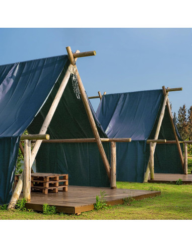 Lona Resistente al Agua FoundGo 2x2.1m Azul con Ojetes