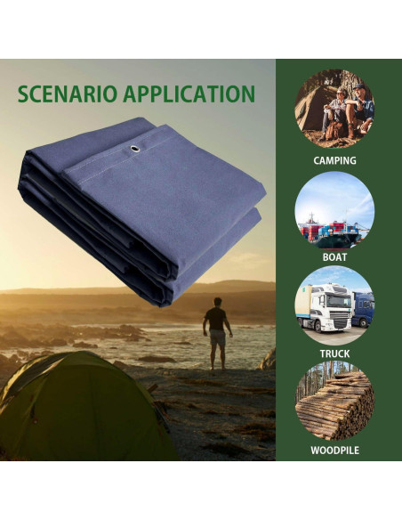 Lona Resistente al Agua FoundGo 2x2.1m Azul con Ojetes