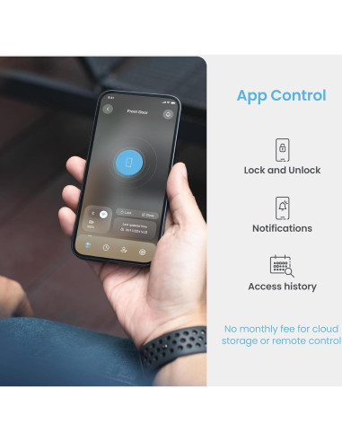 Cerradura Inteligente Lockly PIN Genie Pro Zeno - Wi-Fi, Control Remoto