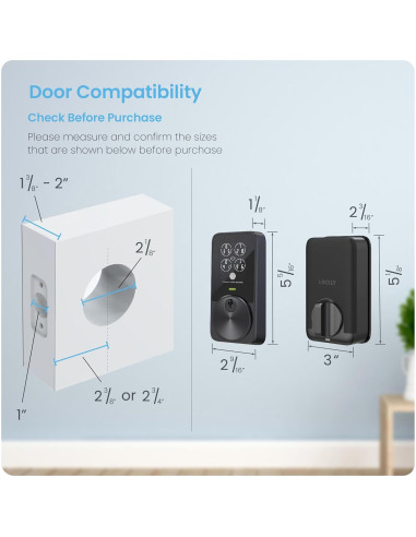 Cerradura Inteligente Lockly PIN Genie Pro Zeno - Wi-Fi, Control Remoto