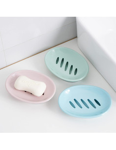 Soporte para Jabón Genérico 2-Pack Verde - Plato Drenante 15.5x11.4cm 2