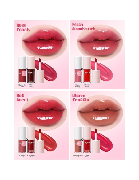 Set de Tinte Labial y Aceite Labial Bayfree - Coral Caliente