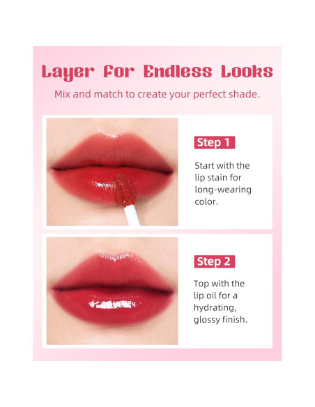 Set de Tinte Labial y Aceite Labial Bayfree - Coral Caliente