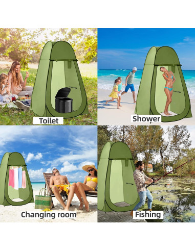 Inodoro portátil PELJINS con tienda de privacidad para camping
