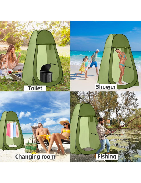 Inodoro portátil PELJINS con tienda de privacidad para camping