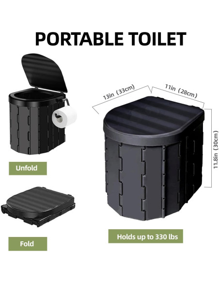 Inodoro portátil PELJINS con tienda de privacidad para camping