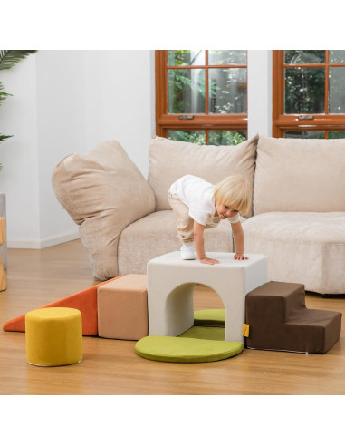 Conjunto de Escalada de Espuma BanaSuper - 7 Piezas Coloridas