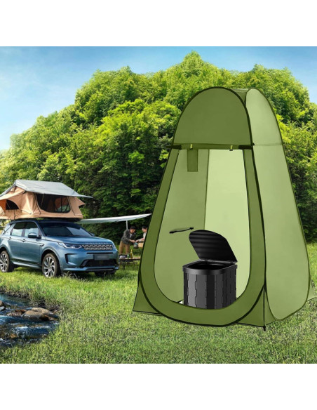 Inodoro portátil PELJINS con tienda de privacidad para camping