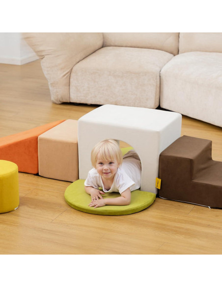 Conjunto de Escalada de Espuma BanaSuper - 7 Piezas Coloridas